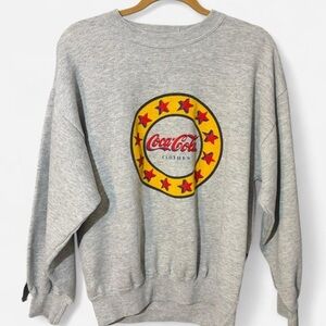 Coca Cola Gray Crewneck Sweatshirt with vintage logo